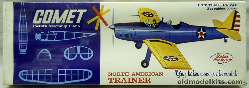 Comet North American NA-35 (Vega 35) - 17  1/8 inch Wingspan For Free Flight, 3301-198 plastic model kit